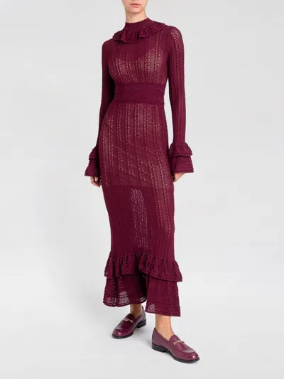 Twinset Dress  Woman Color Burgundy In Burgundy