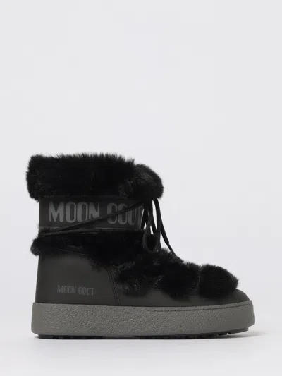 Moon Boot Ltrack Faux Fur Wp In Black