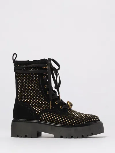 Kurt Geiger Stud-embellished Lace-up Boots In Black
