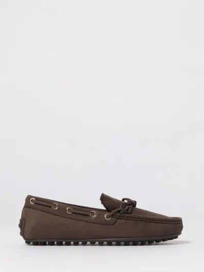 Tod's Slip-on Loafers With Bow And Contrast Stitching In Brown