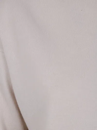 Rosso Puro Long Sleeves Boat Neck Oversized Sweater In Gray