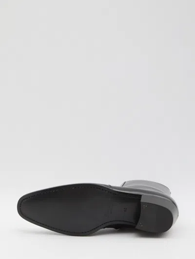 Saint Laurent Ankle Boots With Block Heel And Pointed Toe In Black