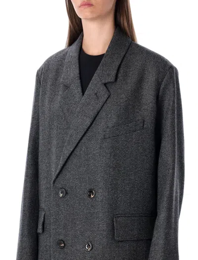 Soeur Coligny Grey Virgin Wool Coat In Gray