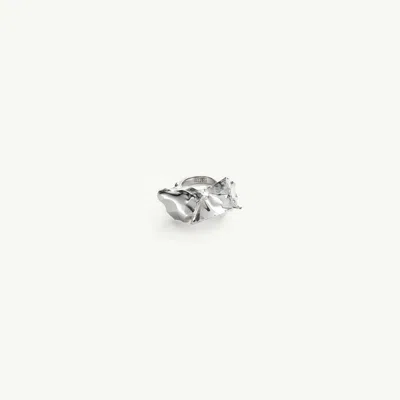 Mm6 Maison Margiela Rock Ring In Silver