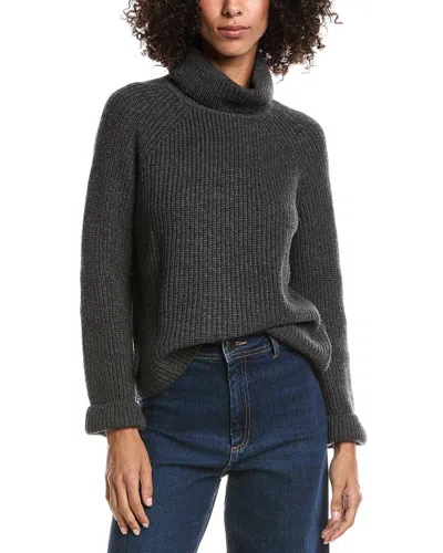 Forte Cashmere Luxe Wool & Cashmere-blend Turtleneck Sweater In Gray