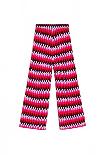 Vilagallo Women's Beatriz Trouser In Ondas Punto Print In Multi