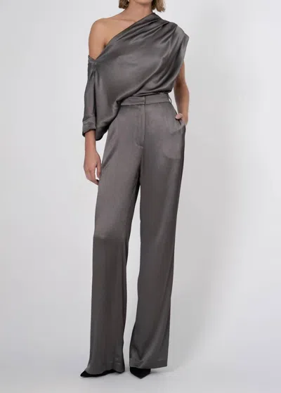 Nonchalantlabel Pauline Straight Leg Pants In Slate In Gray