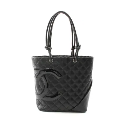 Pre-owned Chanel Cambon Line Medium Tote Bag In Black