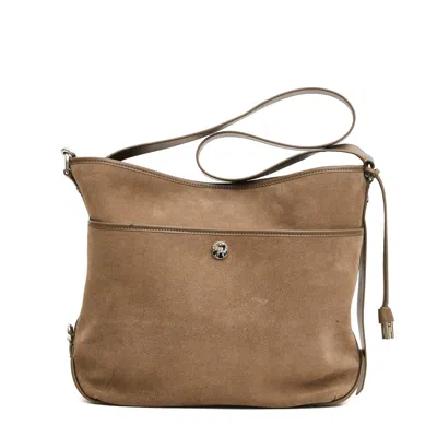 Hogan Medium Hobo Bag In Dove Gray Crust In Brown