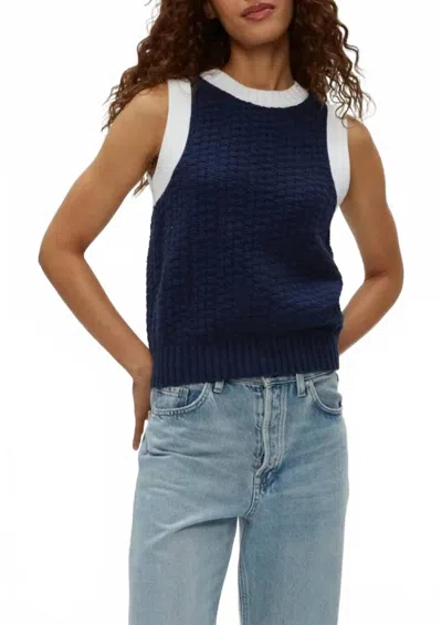 Michael Stars Sia Sleeveless Sweater In Nocturnal In Blue