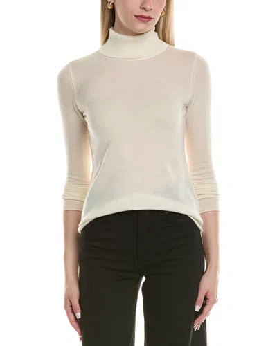Sofiacashmere Turtleneck Wool & Cashmere-blend Sweater In Neutral