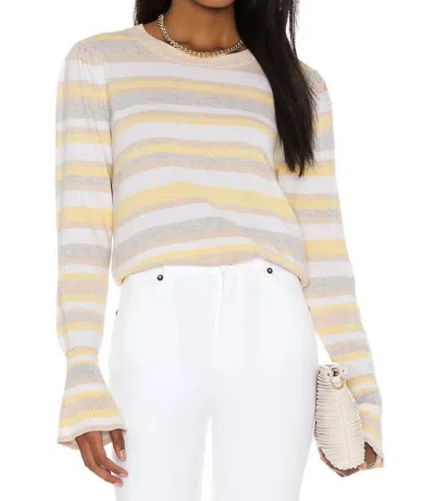 27 Miles Malibu Juliet Bell Sleeves Top In Dandelion In White