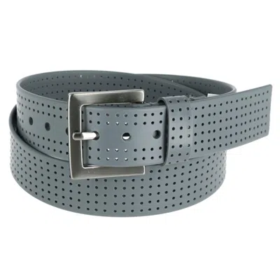Pebble Beach Men's Silicone Perforated Golf Belt In Gray