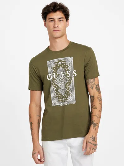 Guess Factory Eco Nilo Crewneck Tee In Green