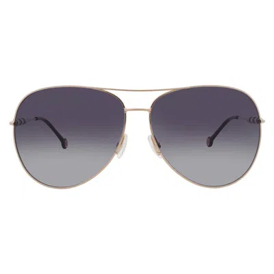 Carolina Herrera Grey Shaded Pilot Ladies Sunglasses Ch 0034/s 0j5g/9o 64 In Blue