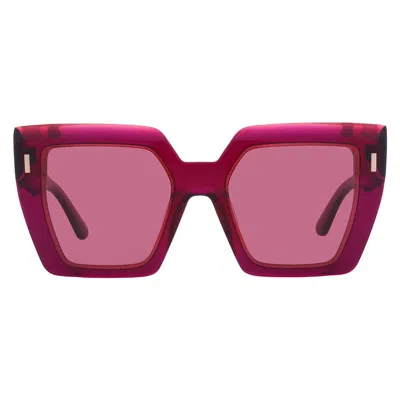 Calvin Klein Burgundy Square Ladies Sunglasses Ck23502s 616 52 In Pink