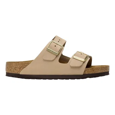 Birkenstock Beige Regular Arizona Soft Footbed Sandals In Nude