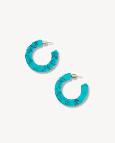Machete Kate Hoops In Teal Marble In Blue