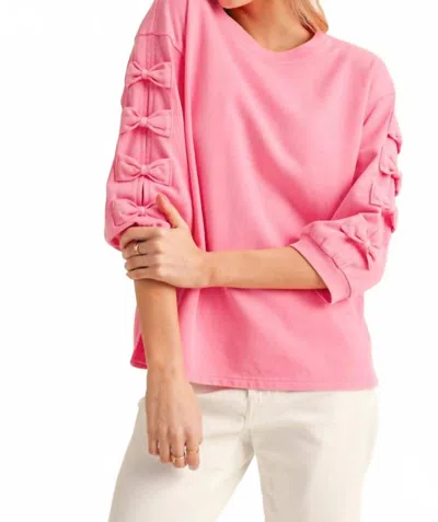Jodifl Liz Bow Detail Top In Washed Rose In Pink