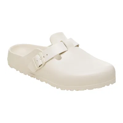 Birkenstock Women's Boston Slip On Buckled Clog Flats In White