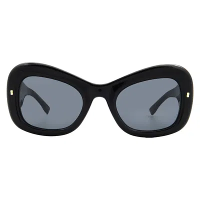 Dsquared2 Grey Butterfly Ladies Sunglasses D2 0137/s 02m2/ir 54 In Black