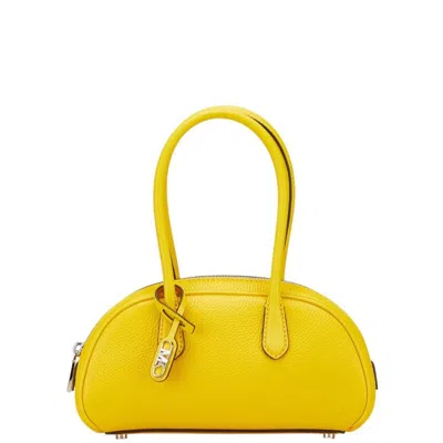 Pre-owned Michael Kors Leather Handbag () In Yellow