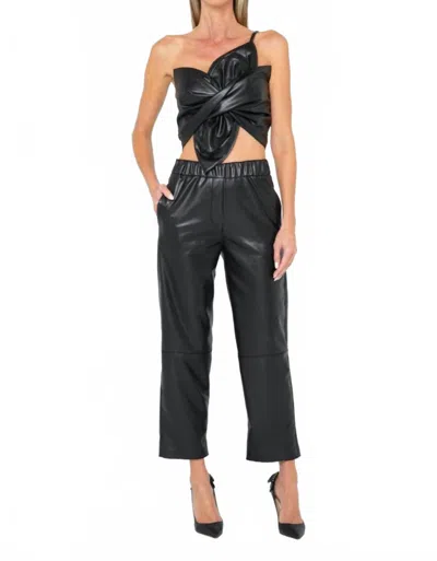 Jbq Cedar Straight Ankle Pants In Black In Black