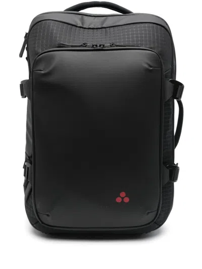 Peuterey Structured Black Bag With Minimalist Design In Black