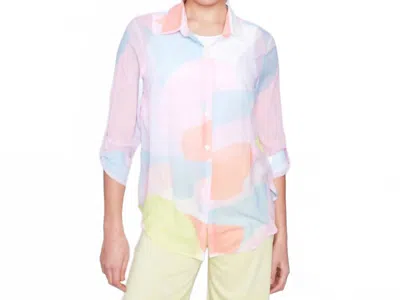 Charlie B Printed Chiffon Blouse In Graffiti In Multi