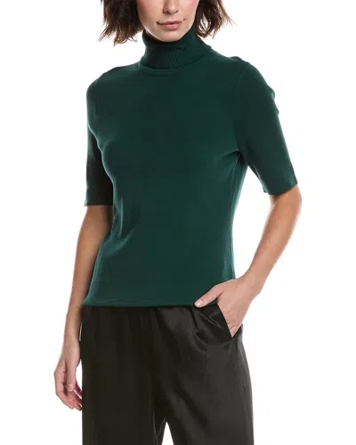 Anne Klein Half Sleeve Turtleneck Sweater In Green