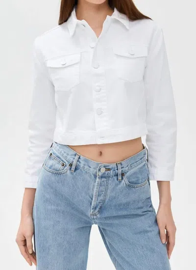 L'agence Koda Cropped Jacket In Blanc In White