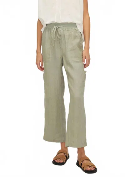 Melissa Nepton Ren Linen Pants In Soft Khaki In Green