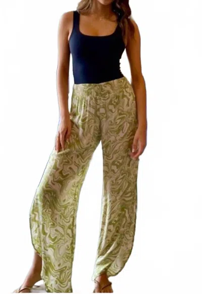Khush Haven Pants In Swirl Moss In Multi
