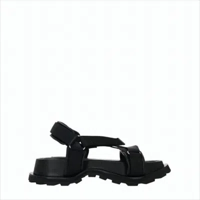 Jil Sander Sole Sandals With Adjustable Straps In Black
