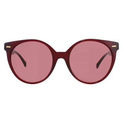 Versace Dark Violet Oval Ladies Sunglasses Ve4442 541069 55 In Burgundy