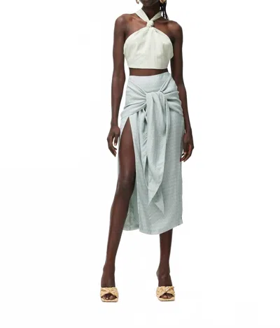 Atoir Ynette Crop Top In Fog Green In Multi