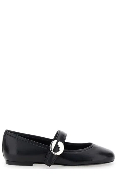 Coperni Leather Ballet Flats In Black