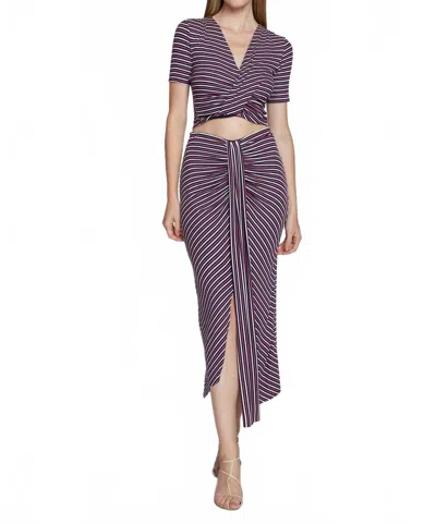 Bailey44 Reva Stripe Crop Top In Deep Sea Stripe In Multi