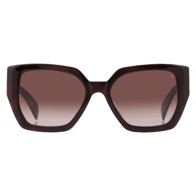 Rag & Bone Brown Gradient Butterfly Ladies Sunglasses Rnb1052s 0086/ha 54 In Brown
