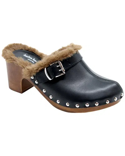 Charles David Charles By  Lecce Leather Clog In Black