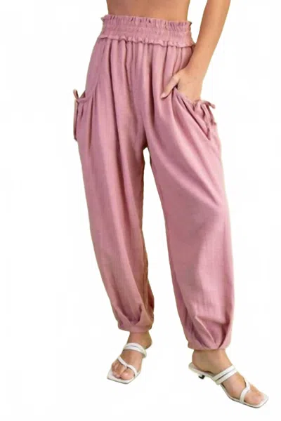Gigio Relaxed Jogger Pants In Pink In Pink