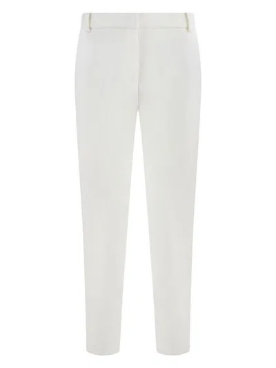 Pinko Tailored White Trousers With Side Pockets In White