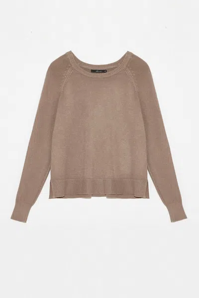Deluc Women's Begonia Crew Neck Sweater In Taupe In Neutral