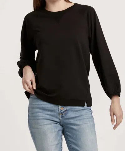 Another Love Bryce Raglan-sleeve Sweatshirt In Black In Multi