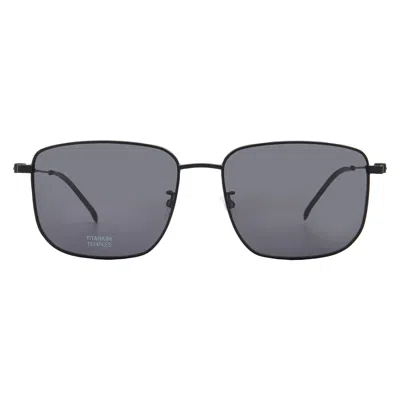 Hugo Boss Dark Grey Square Men's Sunglasses Boss 1619/f/s 0003/ir 58 In Black