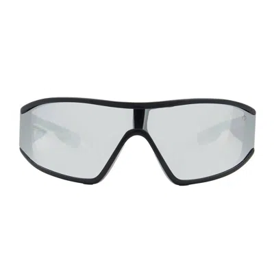 Rag & Bone Silver Shield Ladies Sunglasses Rnb6003/s 0807/t4 99 In Black