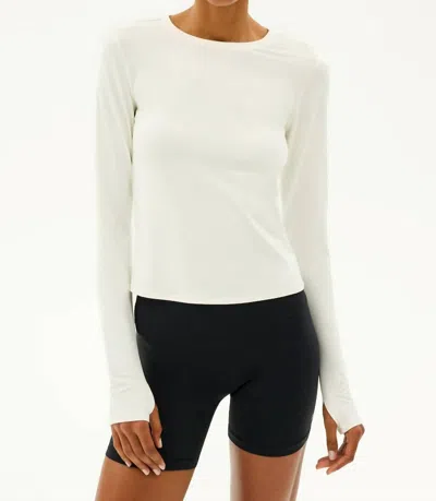 Splits59 Airweight Lite Long Sleeve Top In White In White