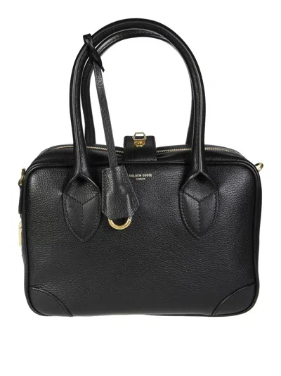 Golden Goose Minimalist Beige Handbag With Structured Design In Black