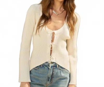 Road To Nowhere Simone Knit Top In Ecru In Neutral