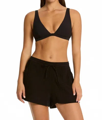 Sea Level Australia Sunset Beach Short In Black In Black